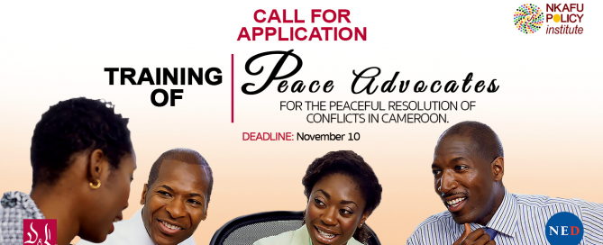 Call for applications Peace advocates