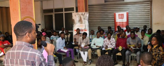 partipant at the public talk in dschang Cameroon