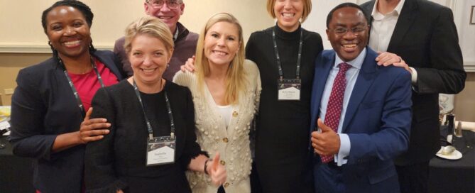 Foundation Co-Chairs Dr Denis Foretia and Lenora Ebule with the Rising Tide Foundation leadership team in New York, NY