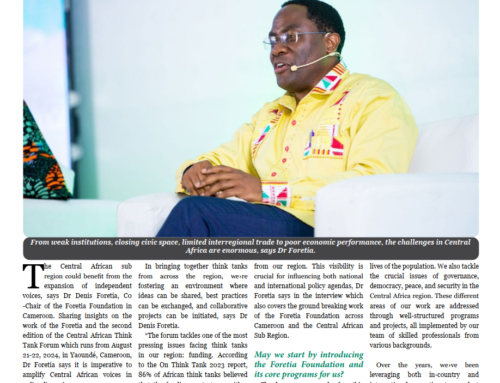 Dr. Denis on the Central African Think Tank Challenge