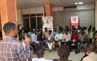 partipant at the public talk in dschang Cameroon