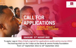 Call For Applications – Public Policy Course (2022)