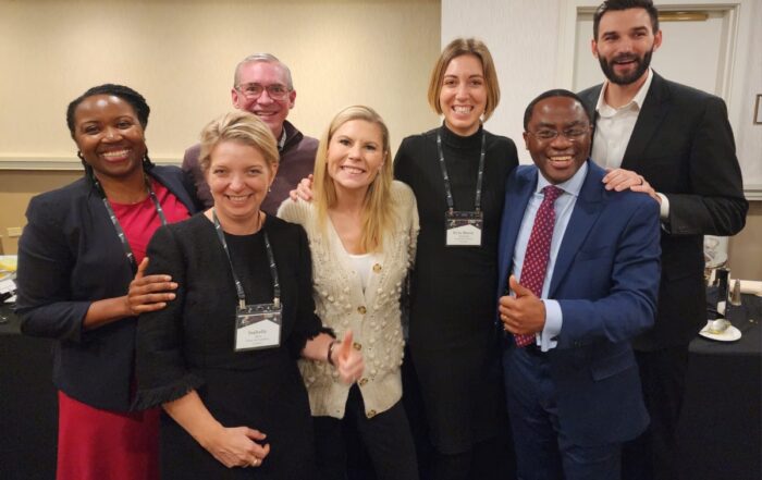 Foundation Co-Chairs Dr Denis Foretia and Lenora Ebule with the Rising Tide Foundation leadership team in New York, NY