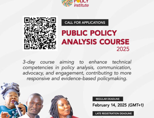 CALL FOR APPLICATIONS : 2025 PUBLIC POLICY ANALYSIS COURSE