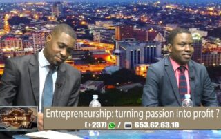 image of Brice and Ayukmba on Info TV panel
