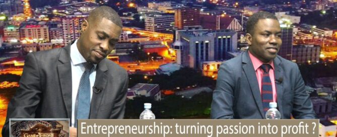 image of Brice and Ayukmba on Info TV panel